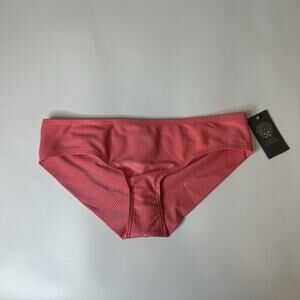 Vince Camuto Swimsuit Womens Large Bikini Bottom Rib Knit Pink Cantaloupe